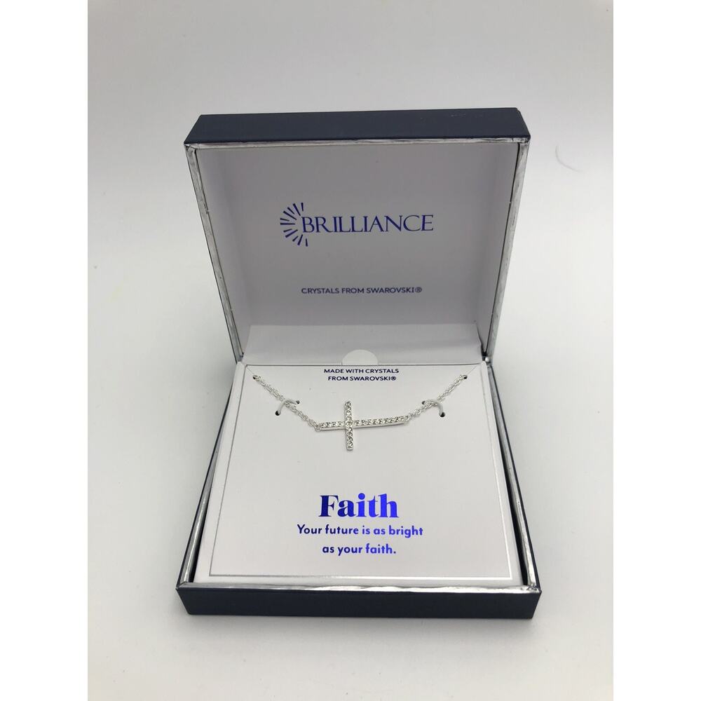 Brilliance Crystals from‎ Swarovski - Necklace "CROSS" NEW IN BOX